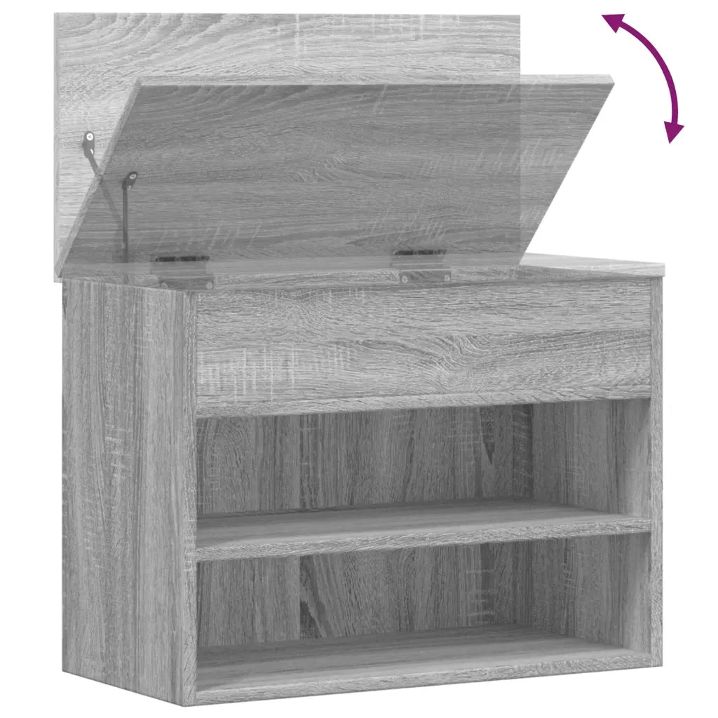 Scarpiera Grigio Sonoma 60x30x45 cm in Legno Multistrato 816051