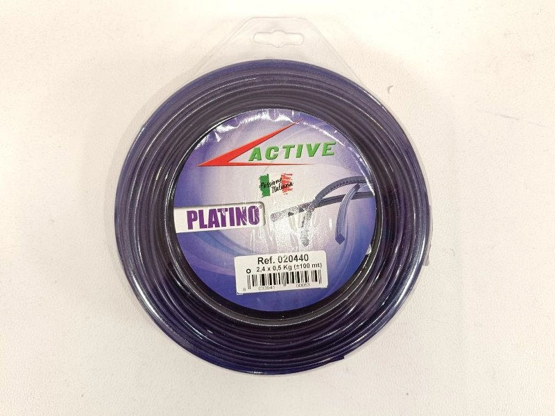 Filo tondo decespugliatore rotolo Active diametro 2,4x0.5kg 100mt platino