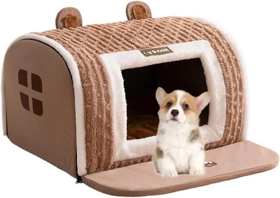 Recinzione per Animali - Cuscino per Gatti e Cane - Sonno Comodo - Comfort Stabile - 40 x 35 x 35 cm - Marrone