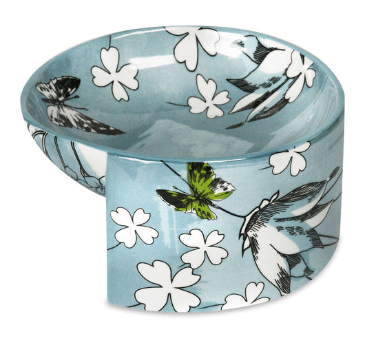 Porta Saponetta in Porcellana da Bagno Mami Milano con Motivi Floreali Fiori Fantasia: Il Sorriso