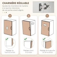 Credenza da Cucina con 4 Ante, 3 Cassetti Mensola e Ampio Piano, 89L x 39,5P x 168H cm, Bianco