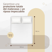 Coprimaterasso Matrimoniale 160x190 Misura: PIAZZA E MEZZA 120X190