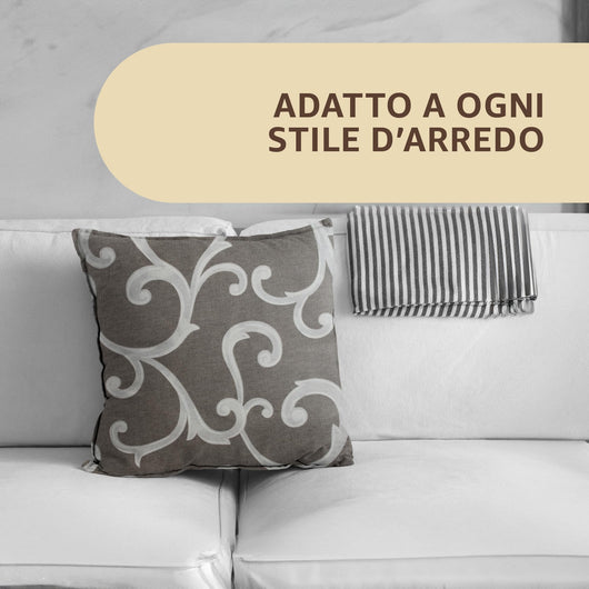 SONIT - Cuscini Divano Decorativi con Cerniera a Scomparsa 50X50 Colore: TORTORA