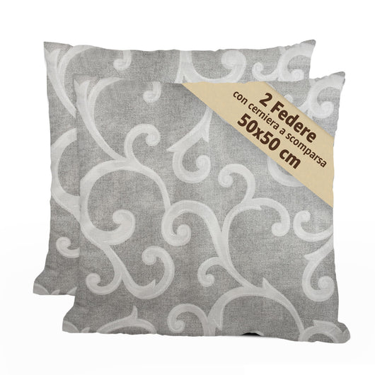 SONIT - Cuscini Divano Decorativi con Cerniera a Scomparsa 50X50 Colore: GRIGIO