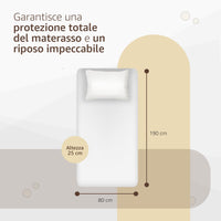 Coprimaterasso Matrimoniale 160x190 Misura: SINGOLO 90X190