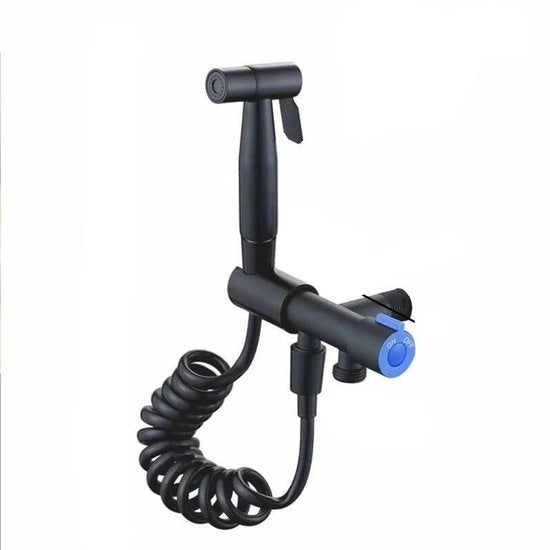 Bidet a spruzzo in acciaio inossidabile G1/2 nero per la pulizia della doccia