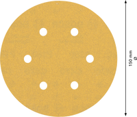 2608900818- Fogli abrasivi, confezione da 5pz ,150mm,P180, EXPERT for WOOD+PAINT