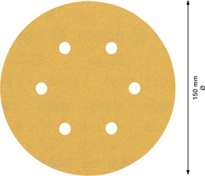 2608900818- Fogli abrasivi, confezione da 5pz ,150mm,P180, EXPERT for WOOD+PAINT