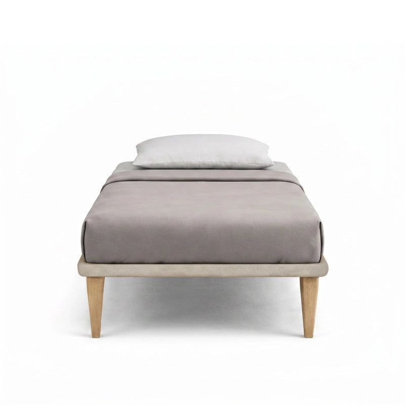 Letto imbottito Piazza e mezzo 120x200 cm Tessis - Con rete,Microfibra,Sabbia