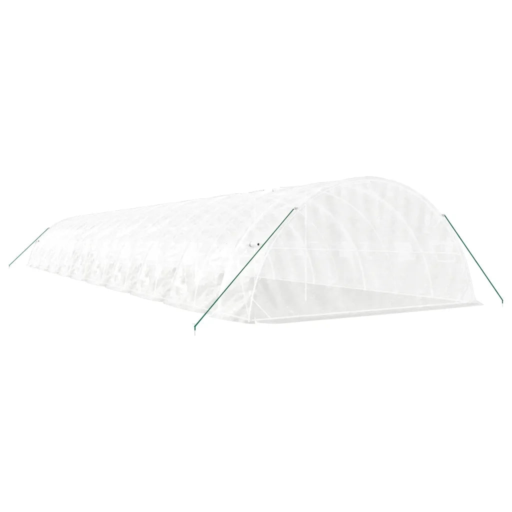 Serra con Telaio in Acciaio Bianco 100 mÂ² 20x5x2,3 m