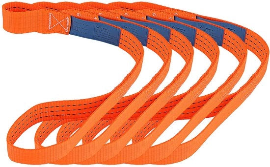 Raccordi a 6 lacci in rima, 450x38mm, lacci di tiraggio 1000kg, tiraggio a laccio 1.000 daN per auto, motocicletta, camper, arrampicata, trasporto, carico, fissaggio, EN-12195-2