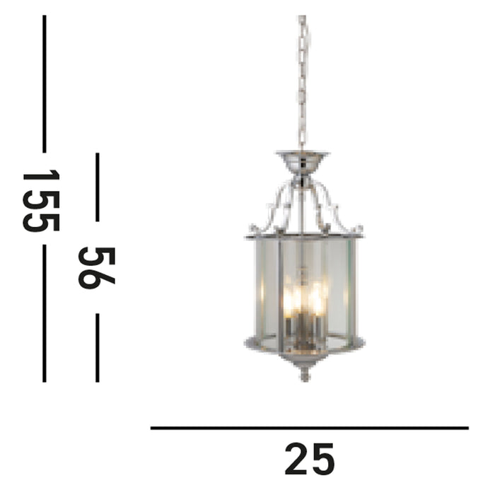 Lampadario Industrial-Nordico Balls Adjustable Cromo Vetro 3 Luci E14