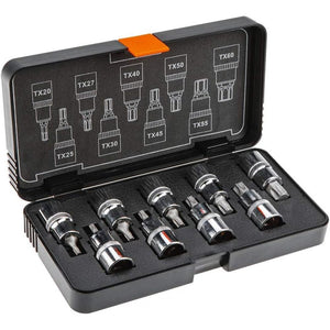 Topex 08-707 chiave torx con bus ussola 55 mm, 9 pezzi assorti ds