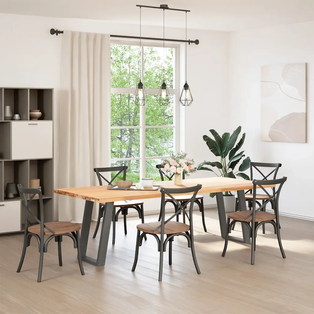 Gambe per tavolo da pranzo a forma di U 2 pz | Piede del tavolo Antracite 50x(72-73) cm Acciaio
