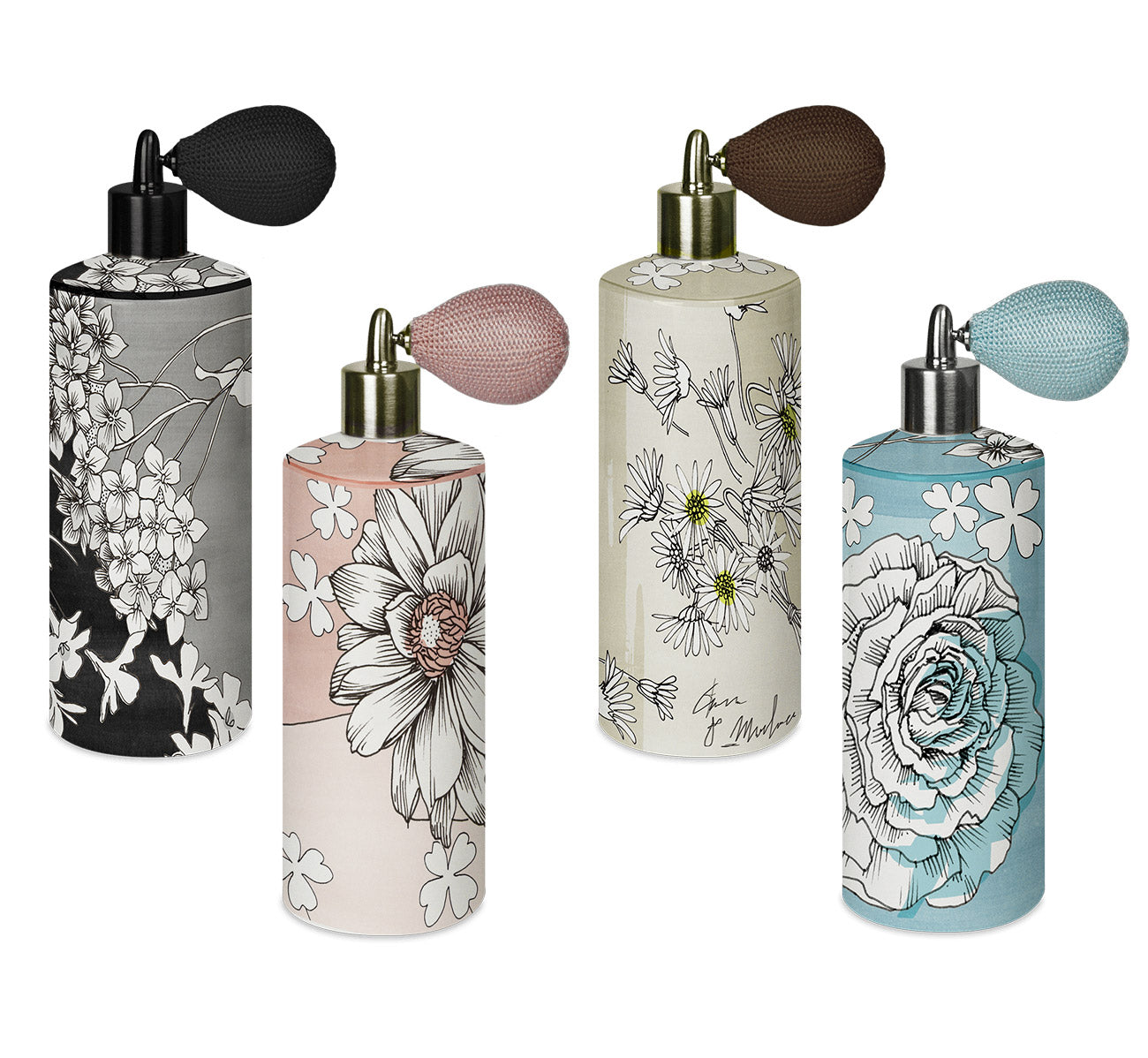 Dispenser Spray Ambiente Mami Milano in Porcellana Profumatore con Pompetta Fantasia: Eleganza