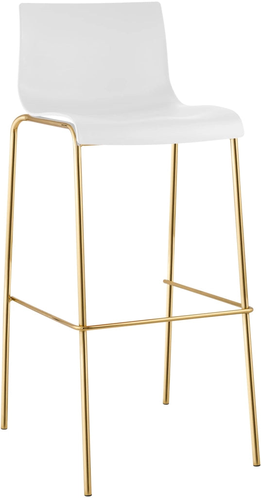 Sgabello da bar Hoover in plastica 4 piedi oro 1
