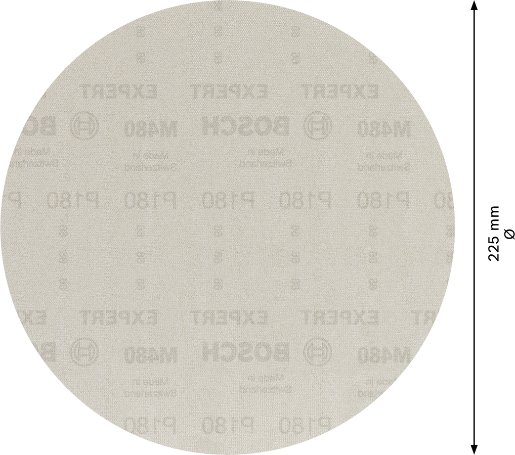 2608900711 - SET 25 FOGLI ABRASIVI BOSCH , D.225mm , P180