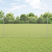 Recinzione in Rete Saldato con 44 Pali U Argento 1.2x50 m Acciaio