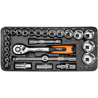 Topex 84-238 set di bussole 1/2 2, 27 pezzi, 10-26 mm