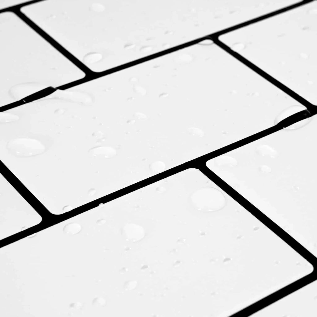 Piastrella subway 20 pz Bianco e Nero 30 x 30 cm CFW7760059
