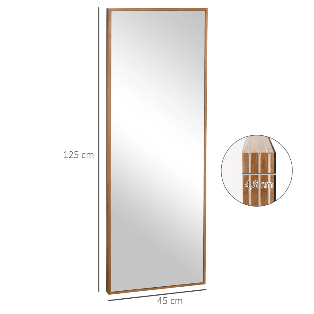 Specchio a figura intera 45x125 cm con cornice in pino naturale