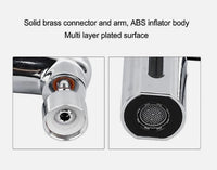 PROLUNGA ESTENSORE PER RUBINETTO DA CUCINA LAVANDINO BAGNO CASCATA 4 IN 1 GIREVOLE 360° CON 2 ADATTATORI E CHIAVE