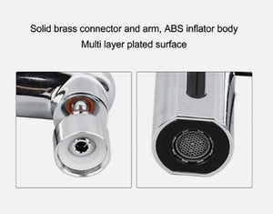 PROLUNGA ESTENSORE PER RUBINETTO DA CUCINA LAVANDINO BAGNO CASCATA 4 IN 1 GIREVOLE 360° CON 2 ADATTATORI E CHIAVE