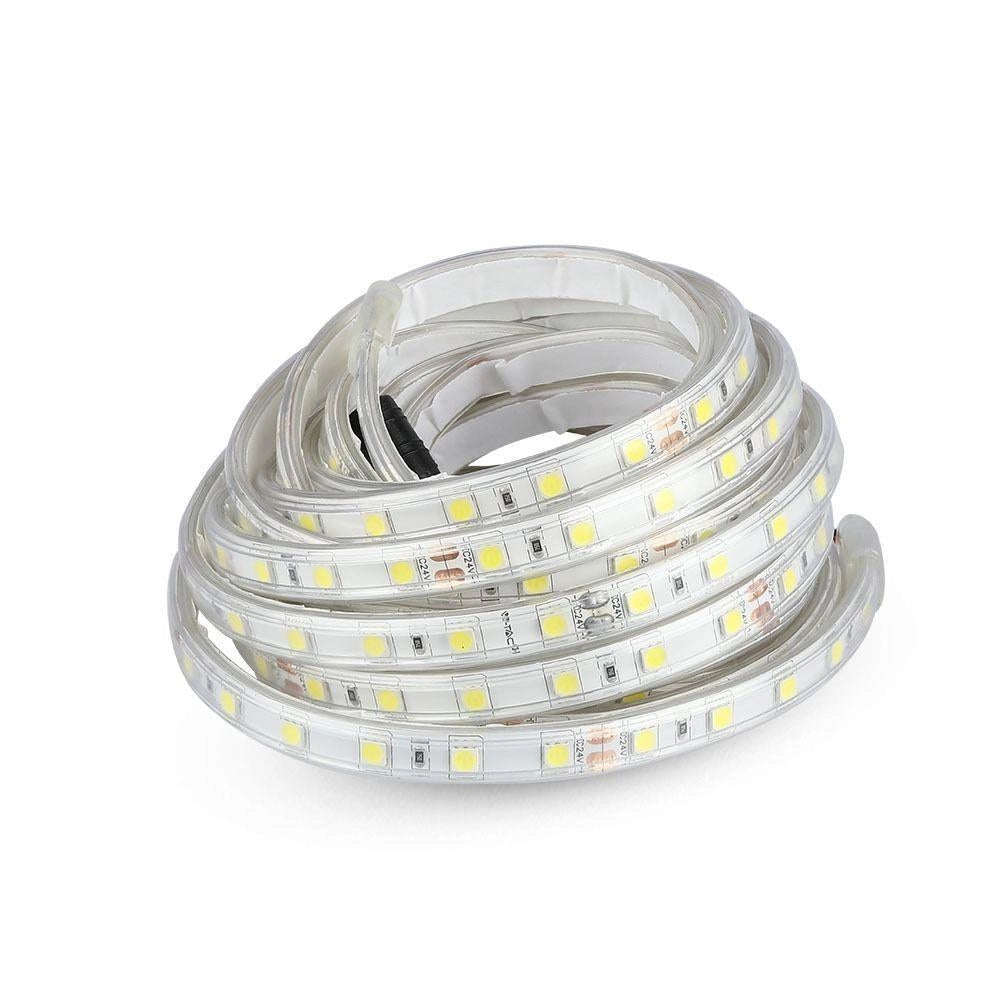Striscia LED V-TAC SMD5050 24V IP65 5m 10W/m 3000K