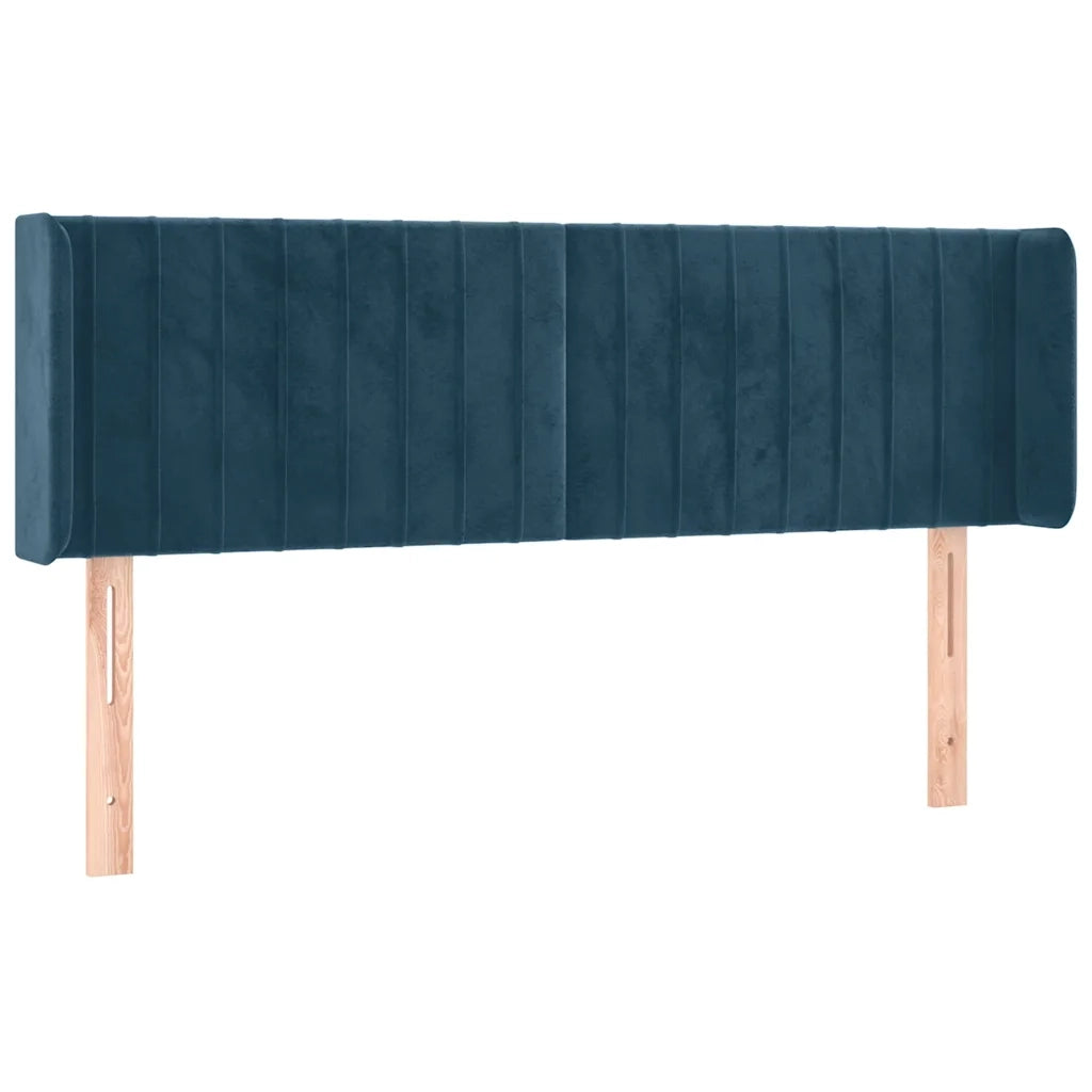 Testiera a LED-Testata con LED Blu Scuro 147x16x78/88 cm in Velluto 162493