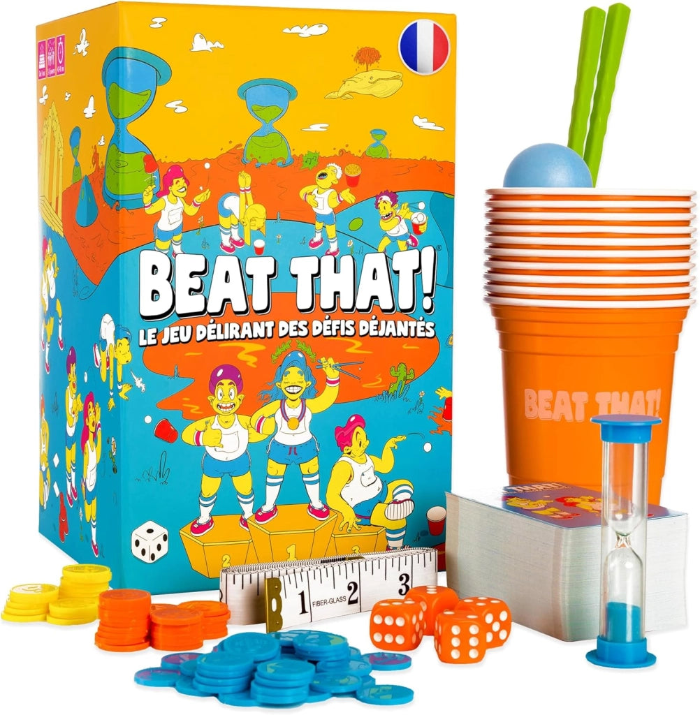 BEAT THAT! - Il Gioco Delirante delle sfide pazze da affrontare con la famiglia o gli amici - Gioco di società per Bambini, Adolescenti e Adulti
