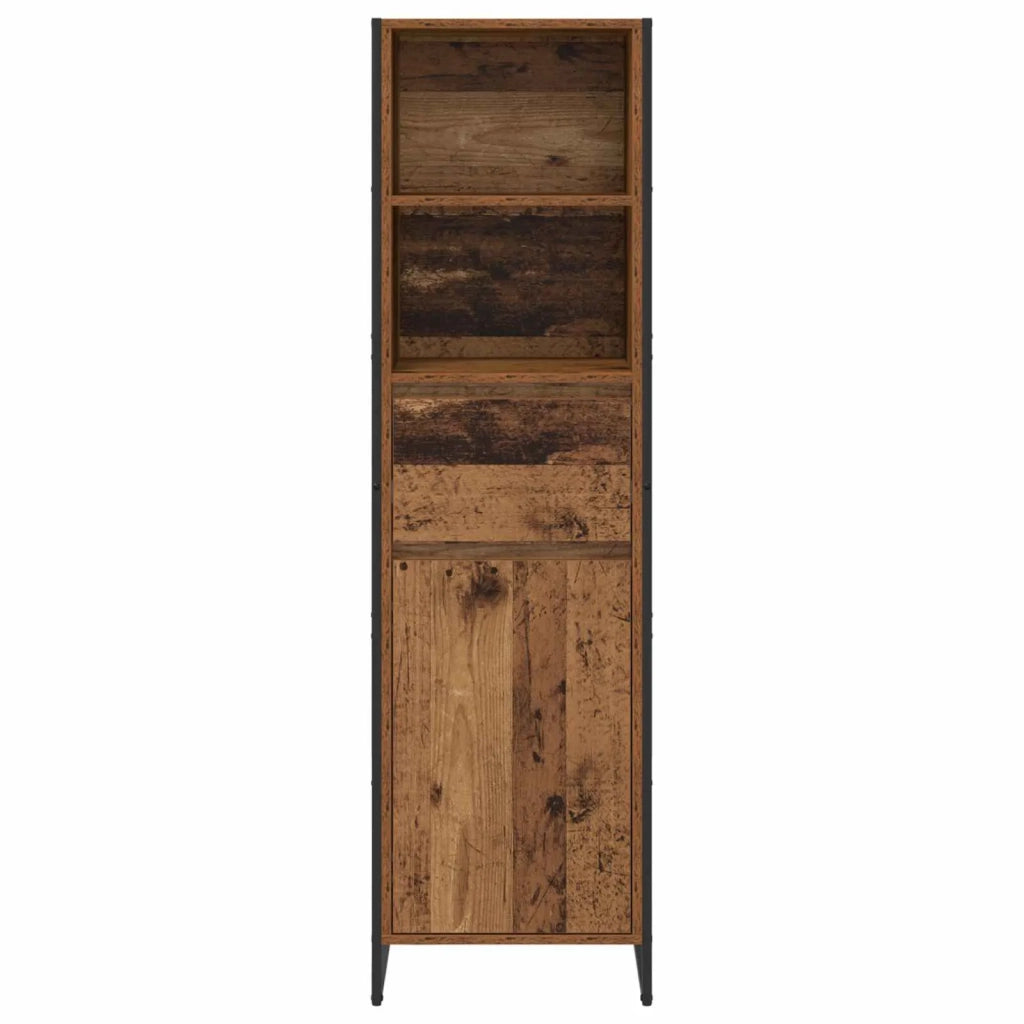 Armadio per Libri con cassetto Legno vecchio 43 x 36 x 150.5 cm