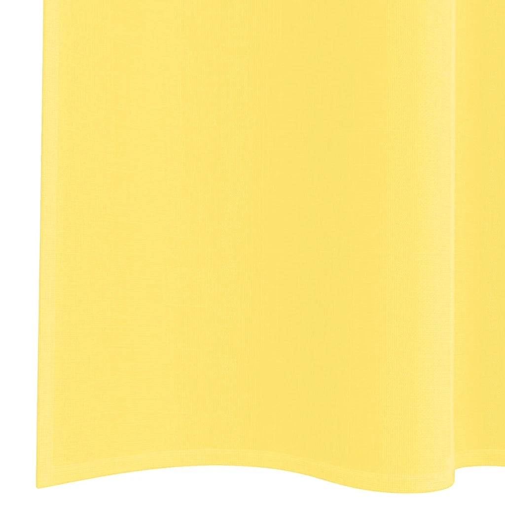 vidaXL Tende in Voile con Tasche per Aste 2 pz Giallo