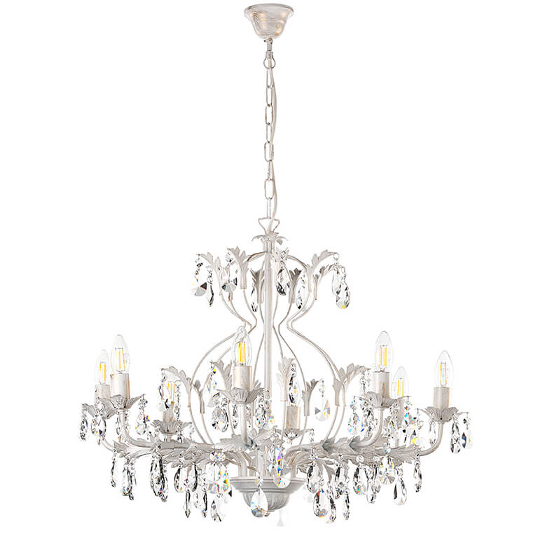 Lampadario 8 luci Teresa avorio