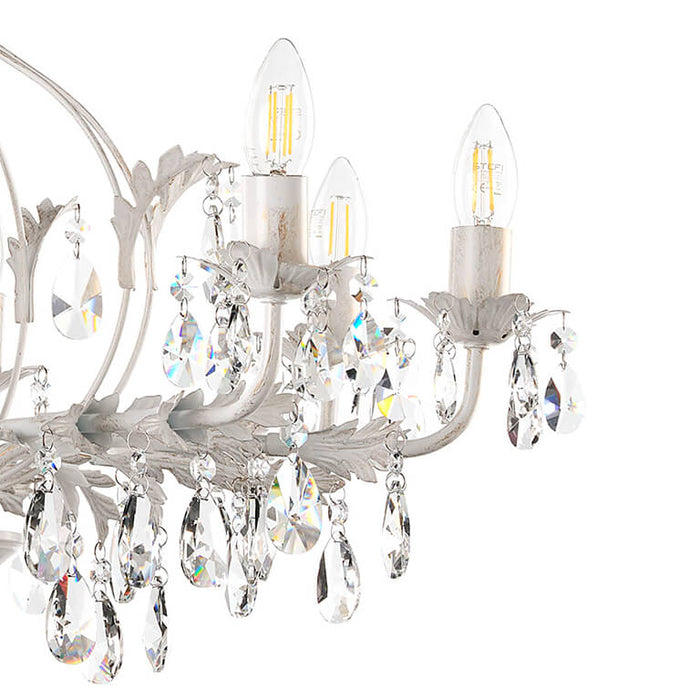 Lampadario 8 luci Teresa avorio