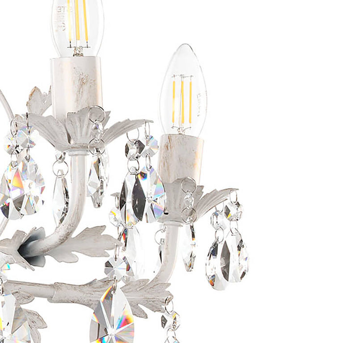 Lampadario 5 luci Teresa  avorio