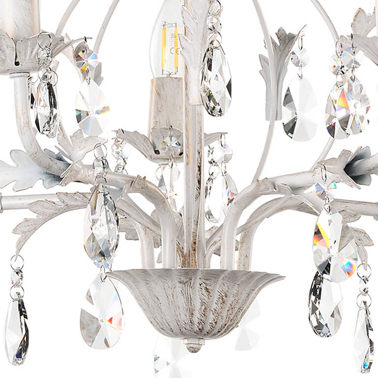 Lampadario 5 luci Teresa  avorio