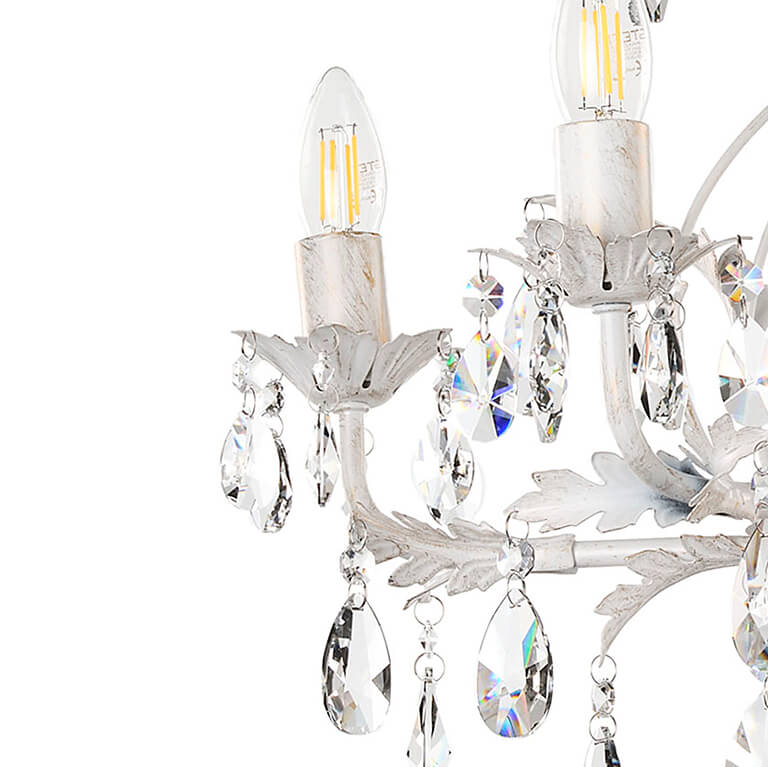 Lampadario 5 luci Teresa  avorio