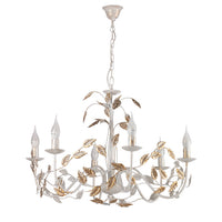 Lampadario 6 luci Collana avorio