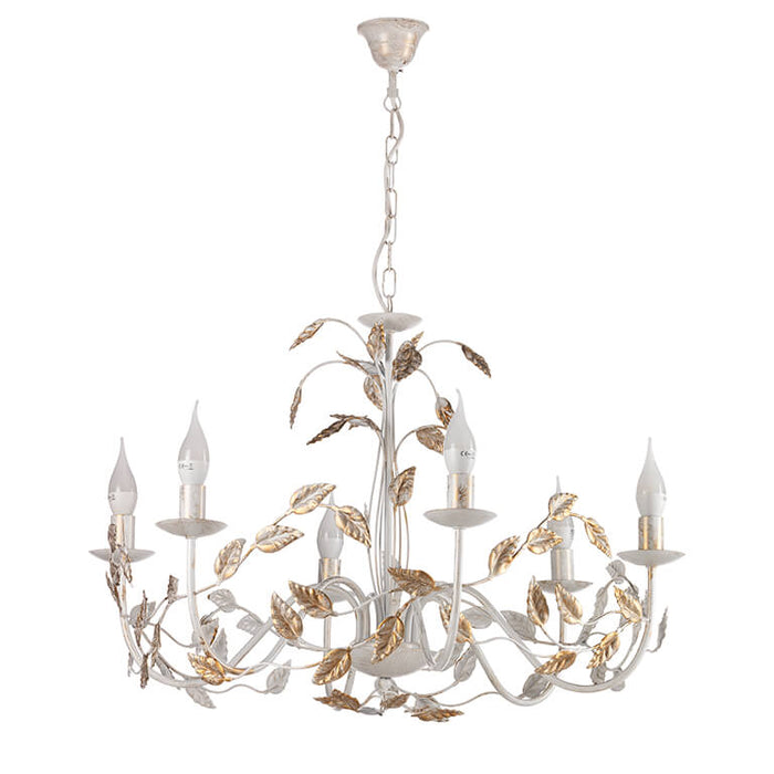 Lampadario 6 luci Collana avorio