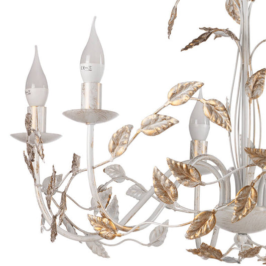 Lampadario 6 luci Collana avorio