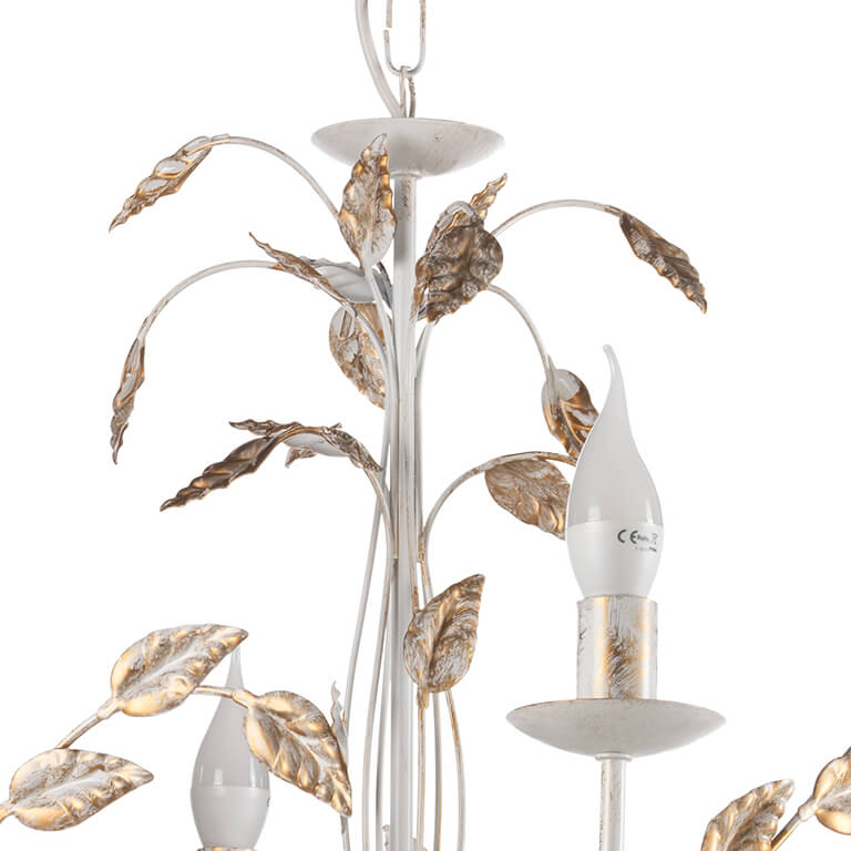 Lampadario 6 luci Collana avorio