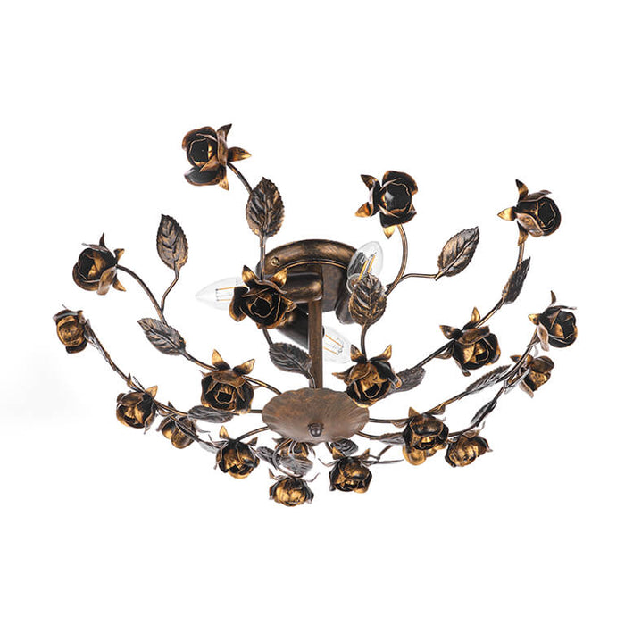 Plafoniera Carolina bronzo