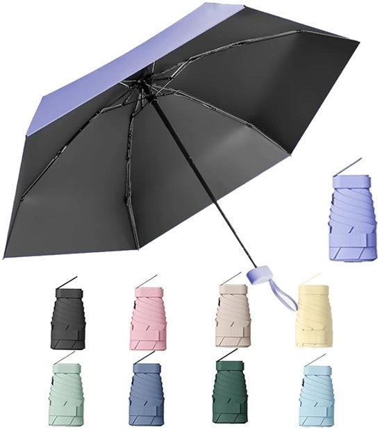 Paraplu mini UPF50+ - Opvougbile - Portatile - Aerotecnico in alluminio - Resistente all'acqua - Resistente al vento