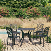 Set da Bistrot 5 pz in Alluminio Pressofuso Nero cod mxl 37788