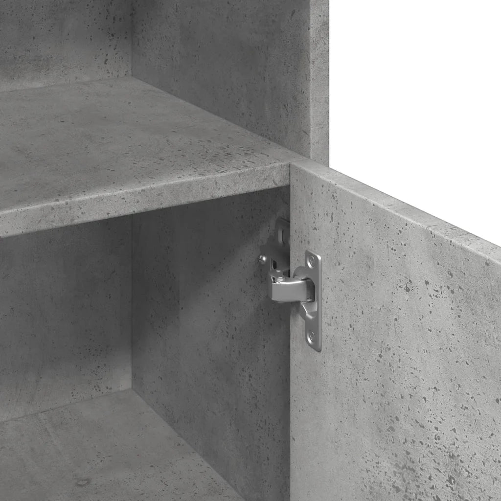 Mobiletto da bagno moderno con ampio spazio contenitivo 30 x 30 x 95 cm realizzato in legno composito color grigio cemento 02_0050769