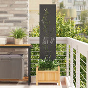 Schermo per privacy in giardino Floreale Nero 32 x 140 cm 876224