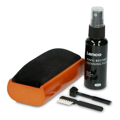 Kit pulizia vinile lenco tta 5in1 record cleaning kit orange e black