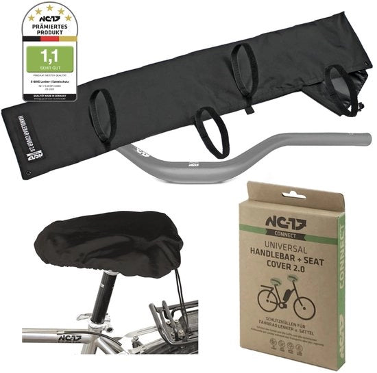 Protezioni per e-bike manubrio e sella - impermeabili e resistenti - protezione per trasporto portacarichi - protezione e-bike modello