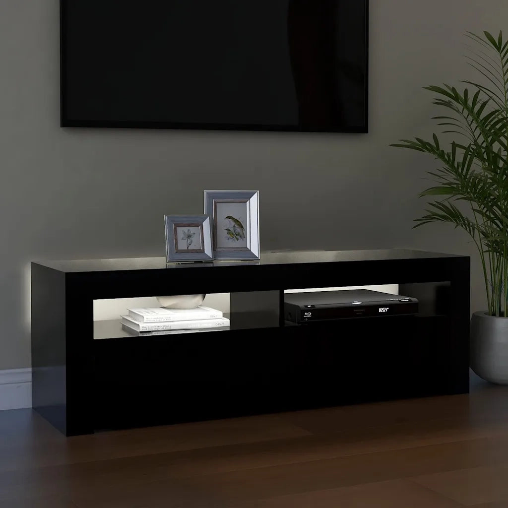 Mobile Porta TV con Luci LED Nero 120x35x40 cm 804311