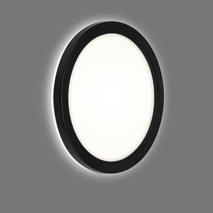 Plafoniera Esterno Contemporaneo Frankfurt Plastica Nero Led Integrato 8W 4000K